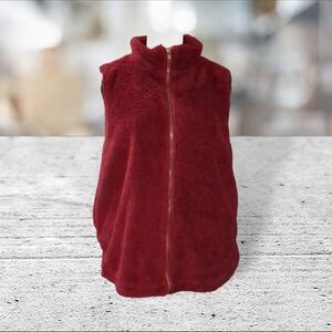 Umgee vest burgundy color size L